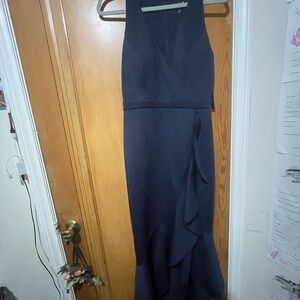 Elegant Navy Sleeveless Dress